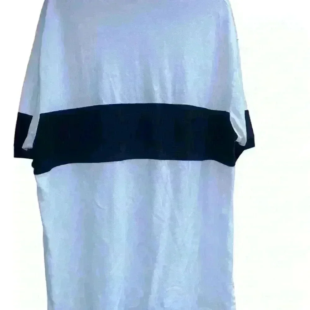 Mens Polo Ralph Lauren Polo White With Black Stripe Sz XXL Horse Logo